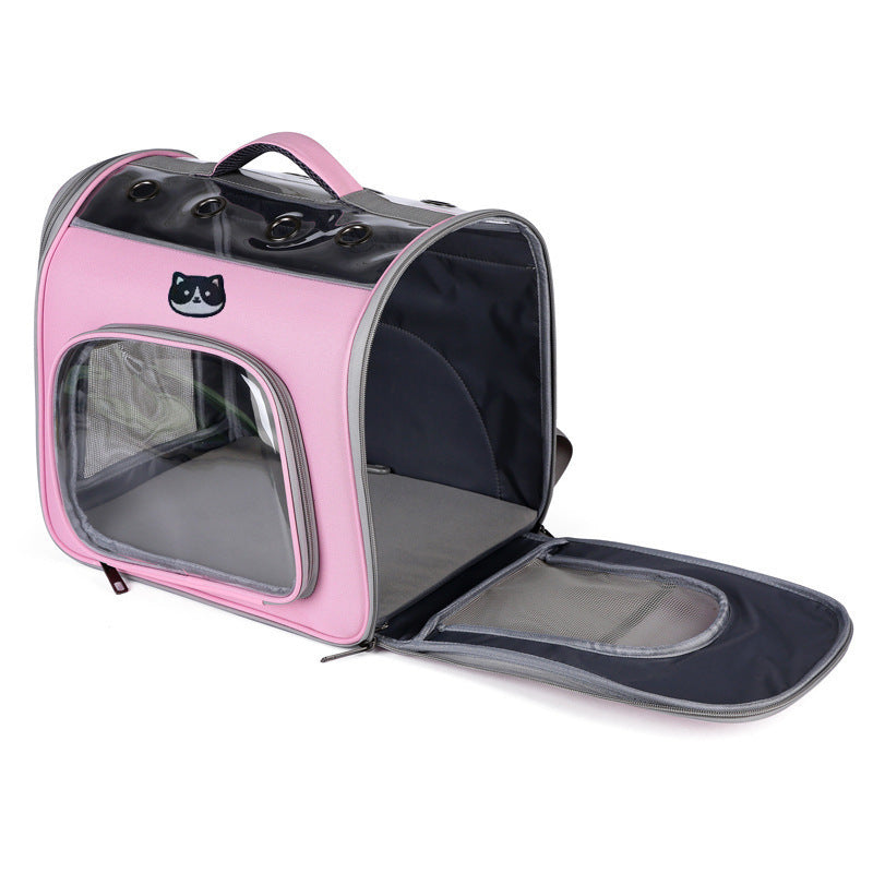 Luxuriant Spacious See-Through Pet Carrier - Woofcuties