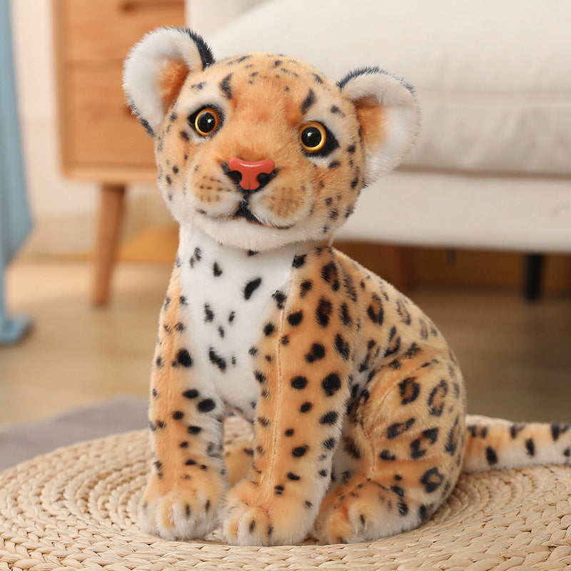 Fashion Squat Snow Leopard Doll Plush Toy - Woofcuties