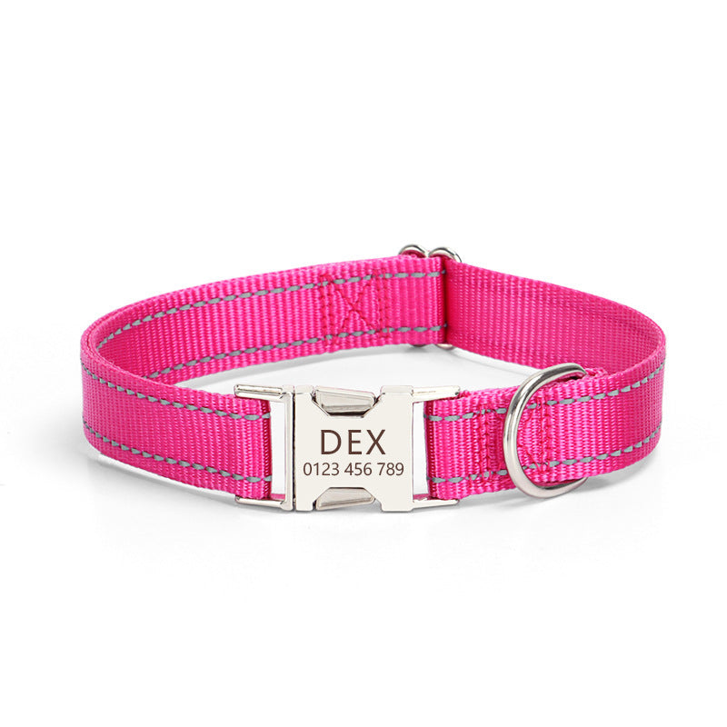 Radiant Reflective Nylon Dog Collar - Woofcuties