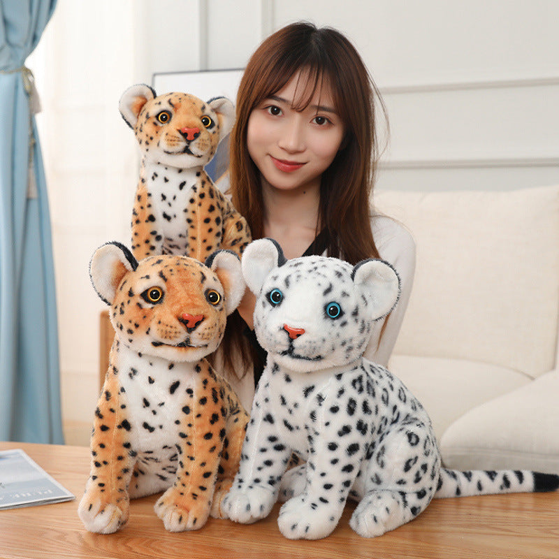 Fashion Squat Snow Leopard Doll Plush Toy - Woofcuties