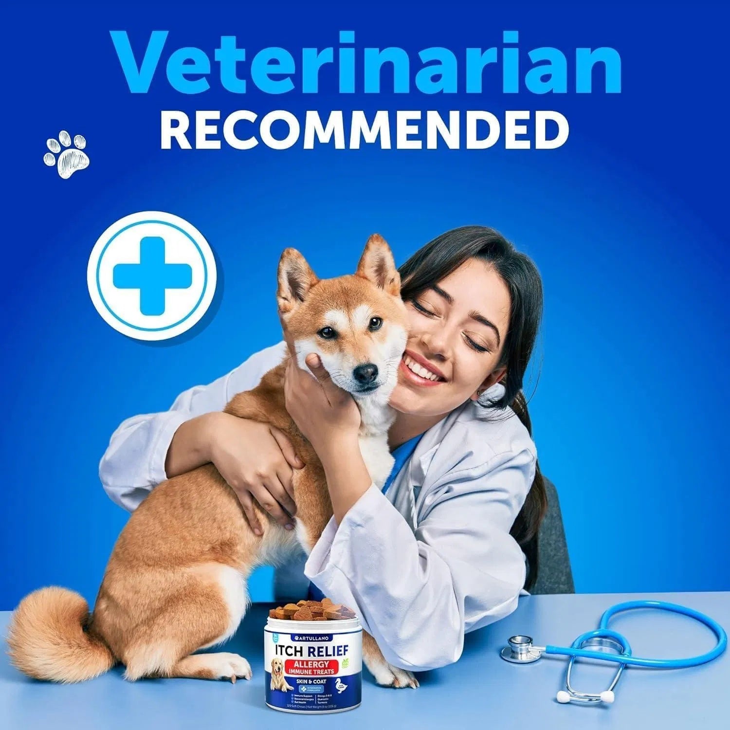 Specialty Allergy Relief Chews - Premium Itching Skin Support for Dogs - Woofcuties
