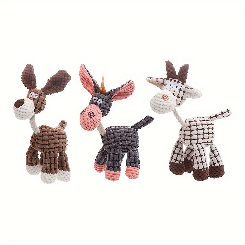 Squeaky Dog Toys Pack - Cute Soft Plush Chew Toys for Puppies - Woofcuties