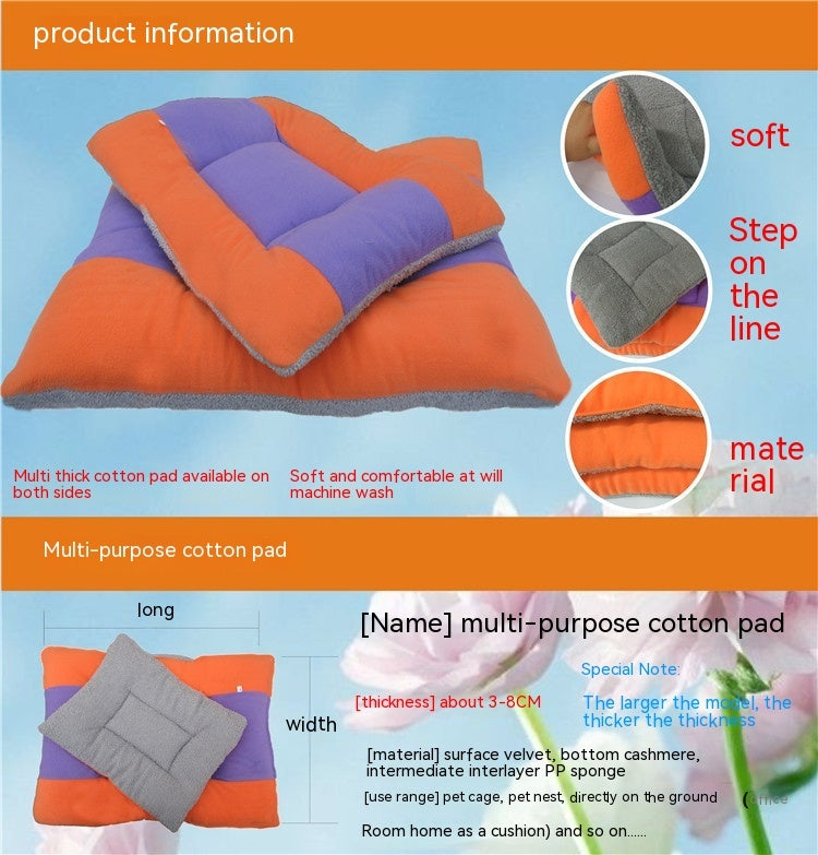 Plush Pet Mat - Sumptuous Soft Cushion for Warm Doghouse and Cathouse - Woofcuties