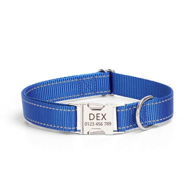 Radiant Reflective Nylon Dog Collar - Woofcuties