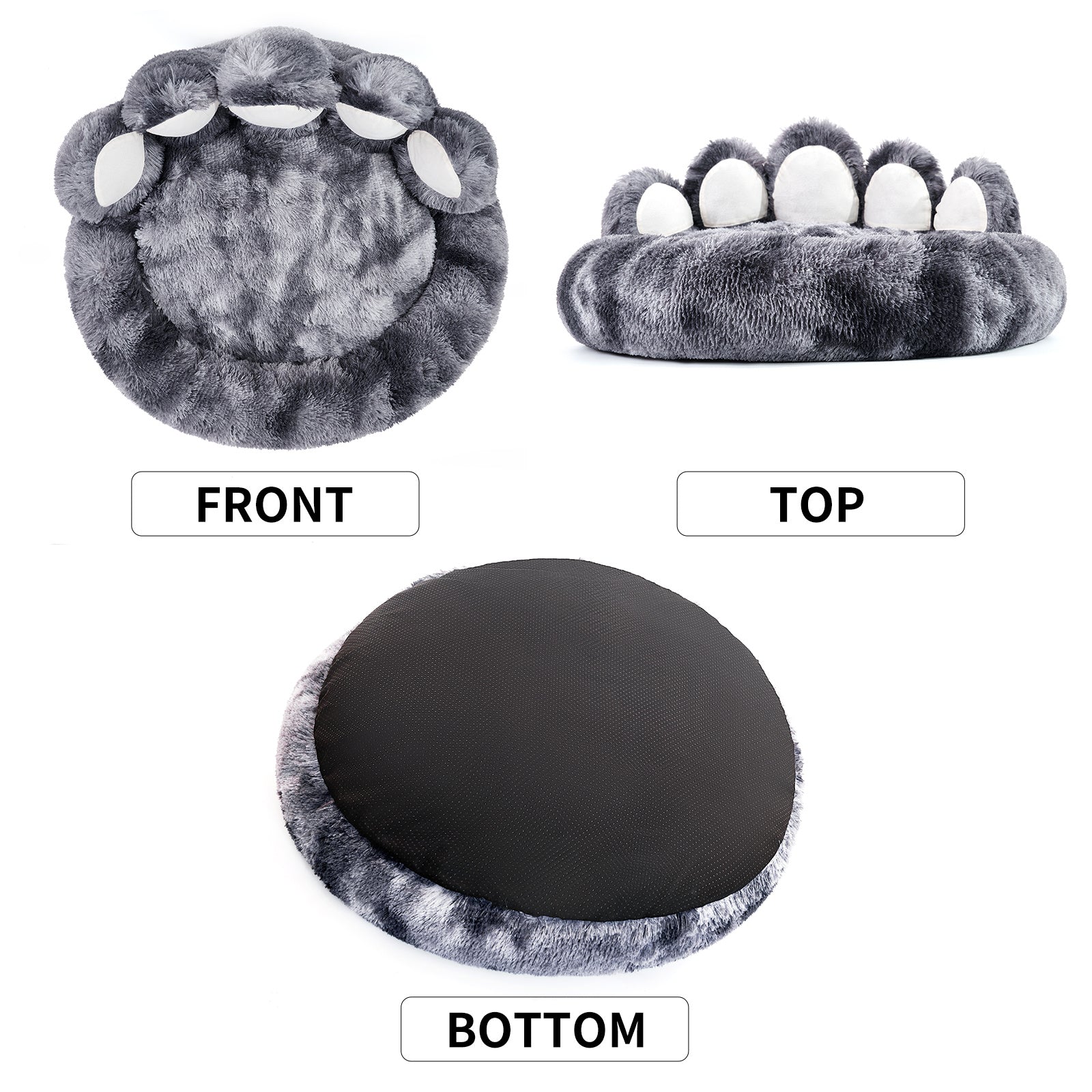 Cute Bear Paw Shape Pet Bed - Cozy Plush Bed for Small to Medium Pets - Woofcuties