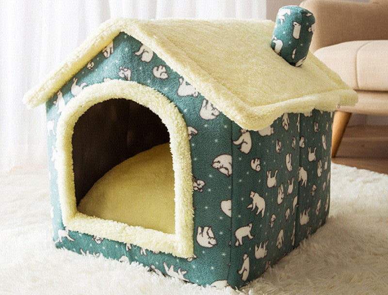 Foldable Pet House - Premium Winter Warm Bed for Dogs and Cats - Woofcuties