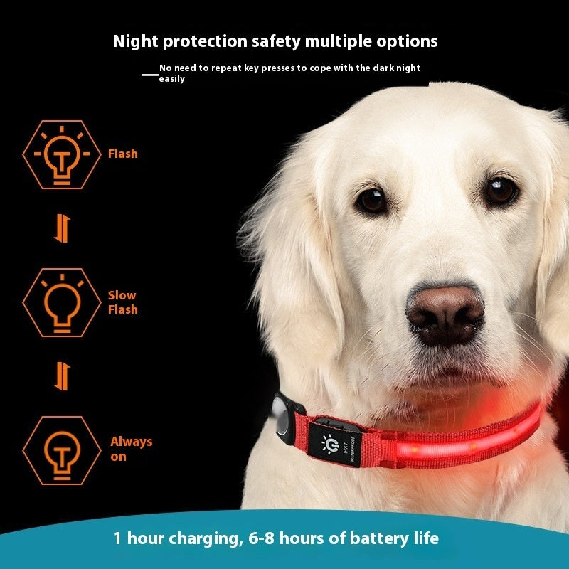 Luminous Waterproof LED Positioning Tracker Pet Collar - Woofcuties