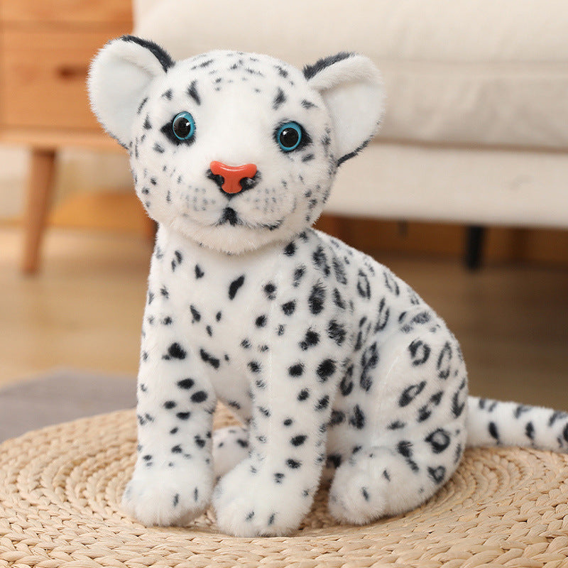 Fashion Squat Snow Leopard Doll Plush Toy - Woofcuties