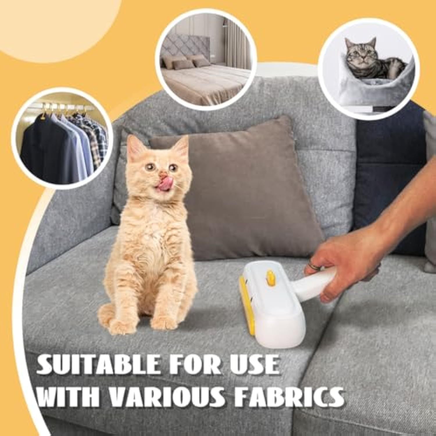 Portable Reusable Pet Hair Remover - Premium Fur Cleaning Tool - Woofcuties