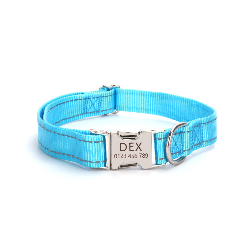 Radiant Reflective Nylon Dog Collar - Woofcuties