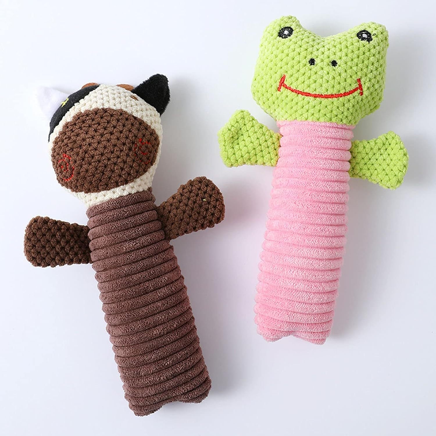 Dog Squeaky Stuffed Animals - Soft Plush Chew Toy with Cleaning Massage - Woofcuties