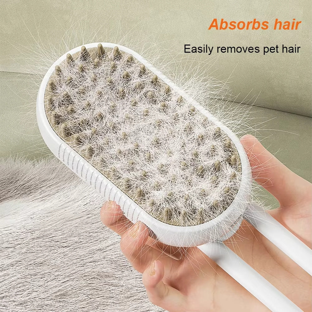 Steam Pet Brush - Premium 3-in-1 Massage and Grooming Tool - Woofcuties