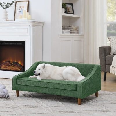 Splendid Elevated Pet Lounge - Opulent Sofa with Avant-Garde Armrests - Woofcuties