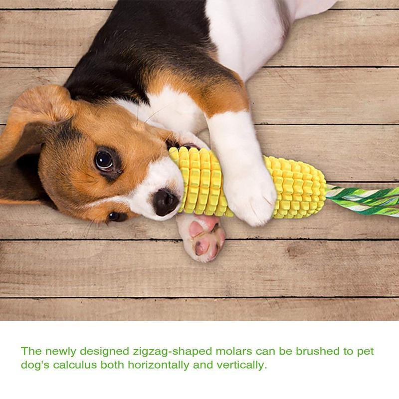 Corn Stick Chew Toy - Squeaky Rope Toy for Small to Large Breeds - Woofcuties