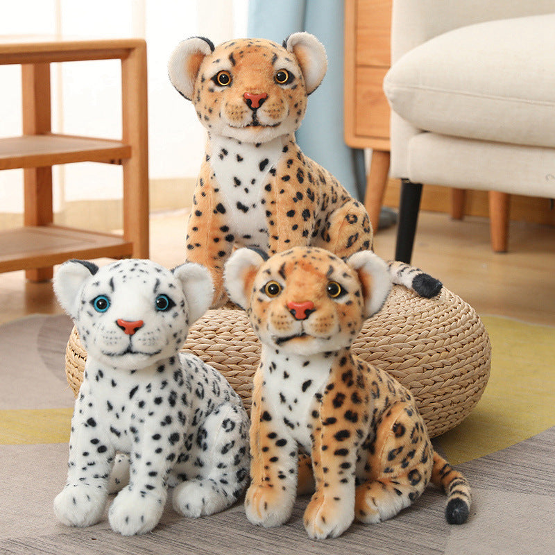 Fashion Squat Snow Leopard Doll Plush Toy - Woofcuties