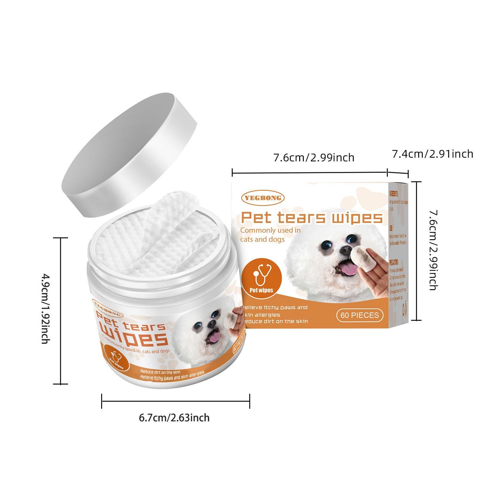 Plush Pet Cleaning Wipes - Premium Eye Care Pads for Dogs and Cats - Woofcuties
