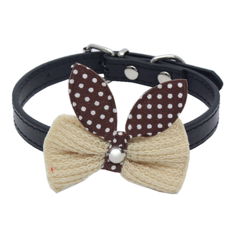 Cozy Wool Knitted Bow Pet Collar - Woofcuties
