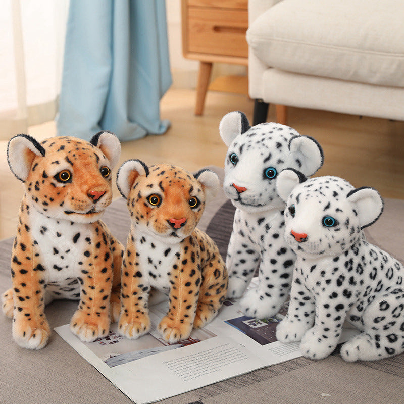 Fashion Squat Snow Leopard Doll Plush Toy - Woofcuties