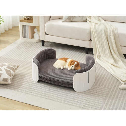 Premium Scandinavian Style Cat Couch Bed - Elevated Pet Sofa for Indoor Cats - Woofcuties