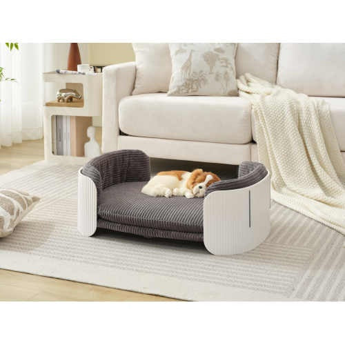 Premium Scandinavian Style Cat Couch Bed - Elevated Pet Sofa for Indoor Cats - Woofcuties