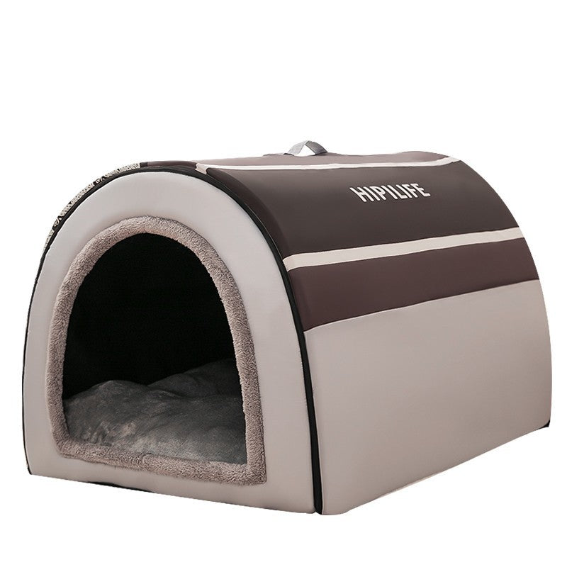Warm Dog Haven - Regal Autumn and Winter Kennel for Medium to Large Breeds - Woofcuties