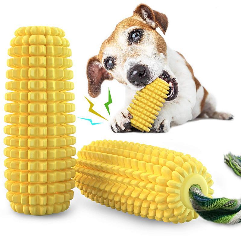Corn Stick Chew Toy - Squeaky Rope Toy for Small to Large Breeds - Woofcuties