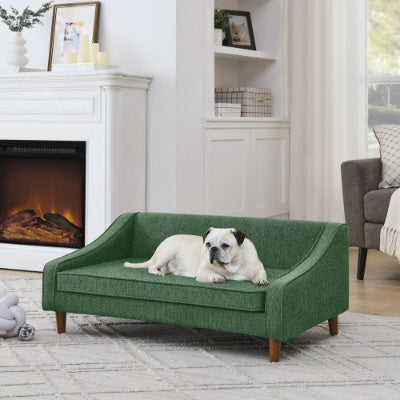 Splendid Elevated Pet Lounge - Opulent Sofa with Avant-Garde Armrests - Woofcuties