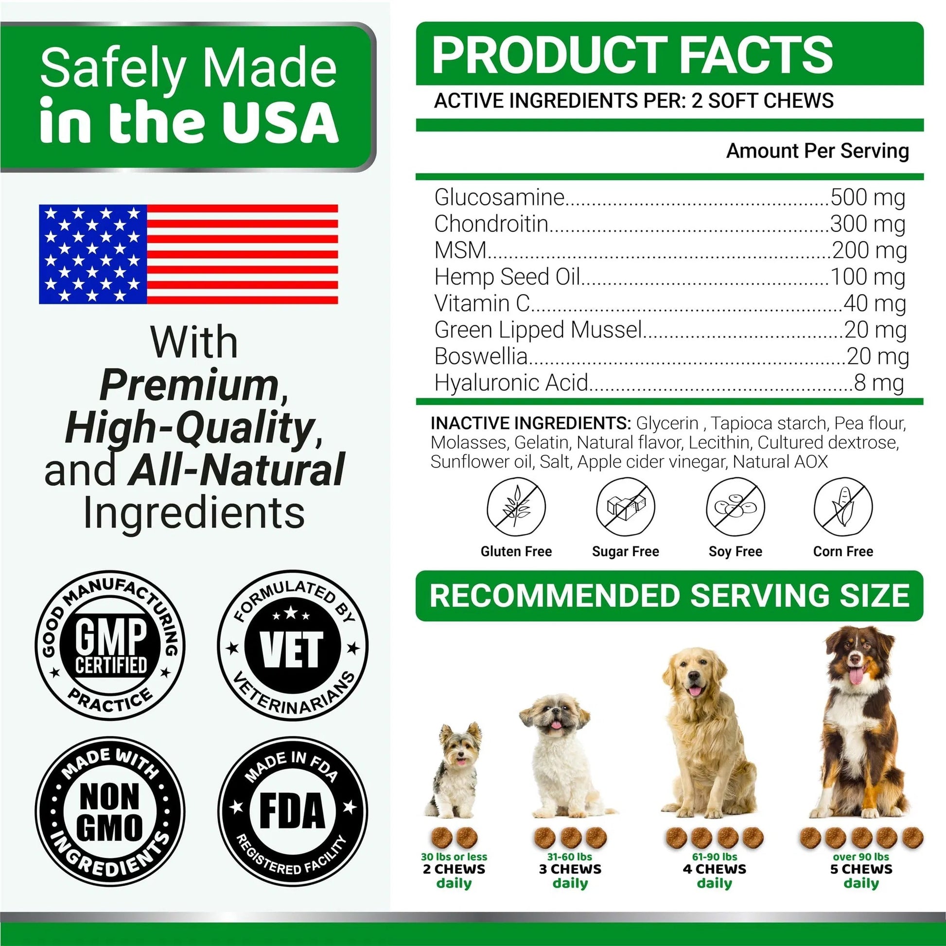 Glucosamine Joint Chews - Premium Hip and Joint Support for Dogs - Woofcuties