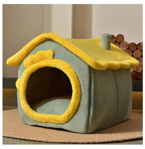 Foldable Pet House - Premium Winter Warm Bed for Dogs and Cats - Woofcuties
