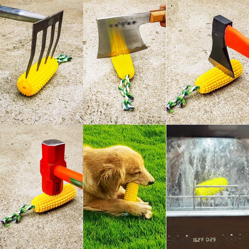 Corn Stick Chew Toy - Squeaky Rope Toy for Small to Large Breeds - Woofcuties