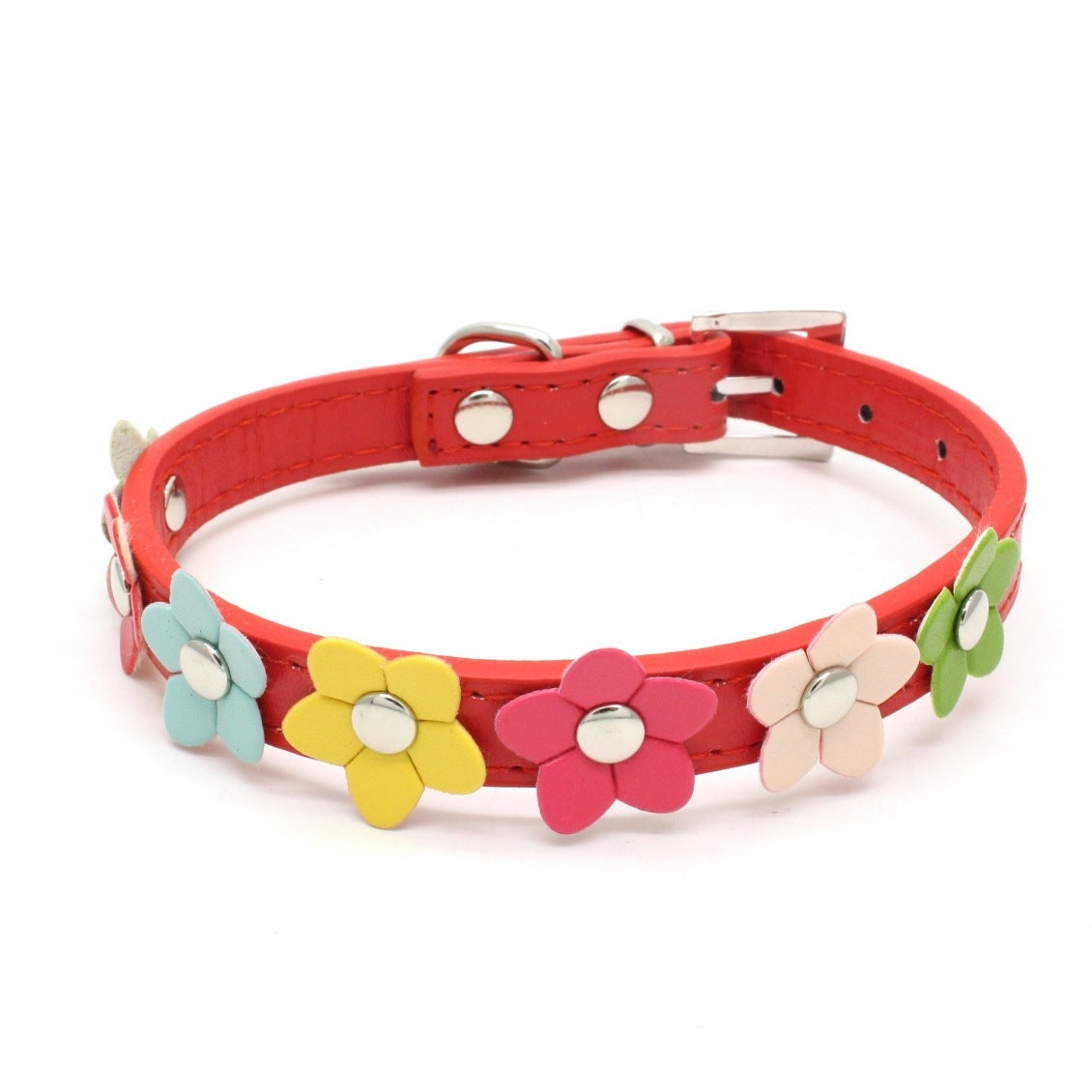 Charming Flower PU Pet Collar - Woofcuties