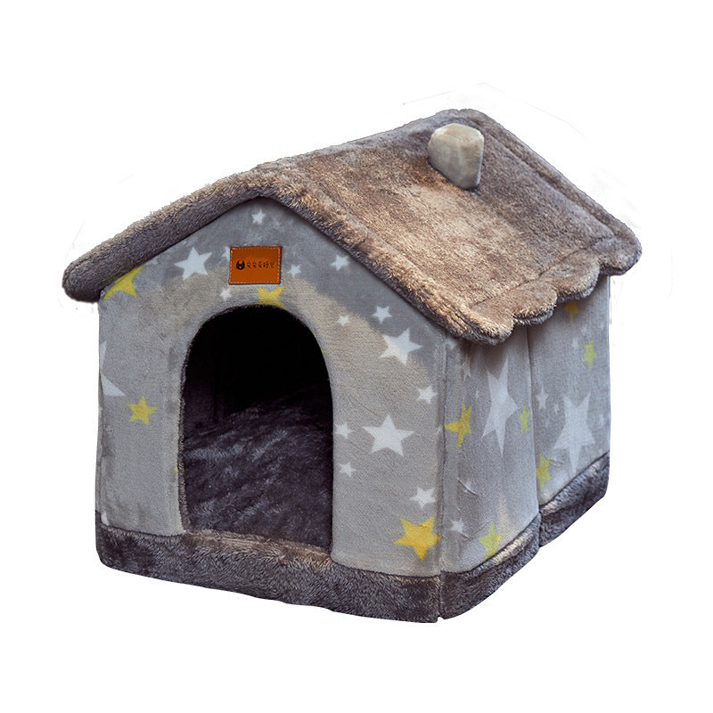 Foldable Pet House - Premium Winter Warm Bed for Dogs and Cats - Woofcuties