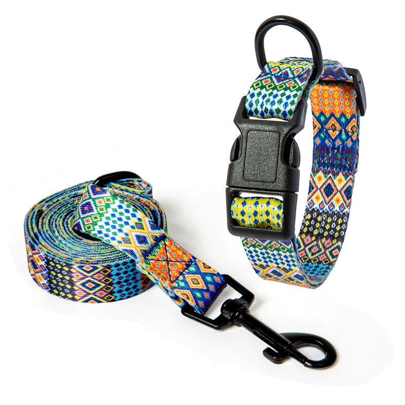 Elegant Nylon Pet Collar and Leash Set - Woofcuties