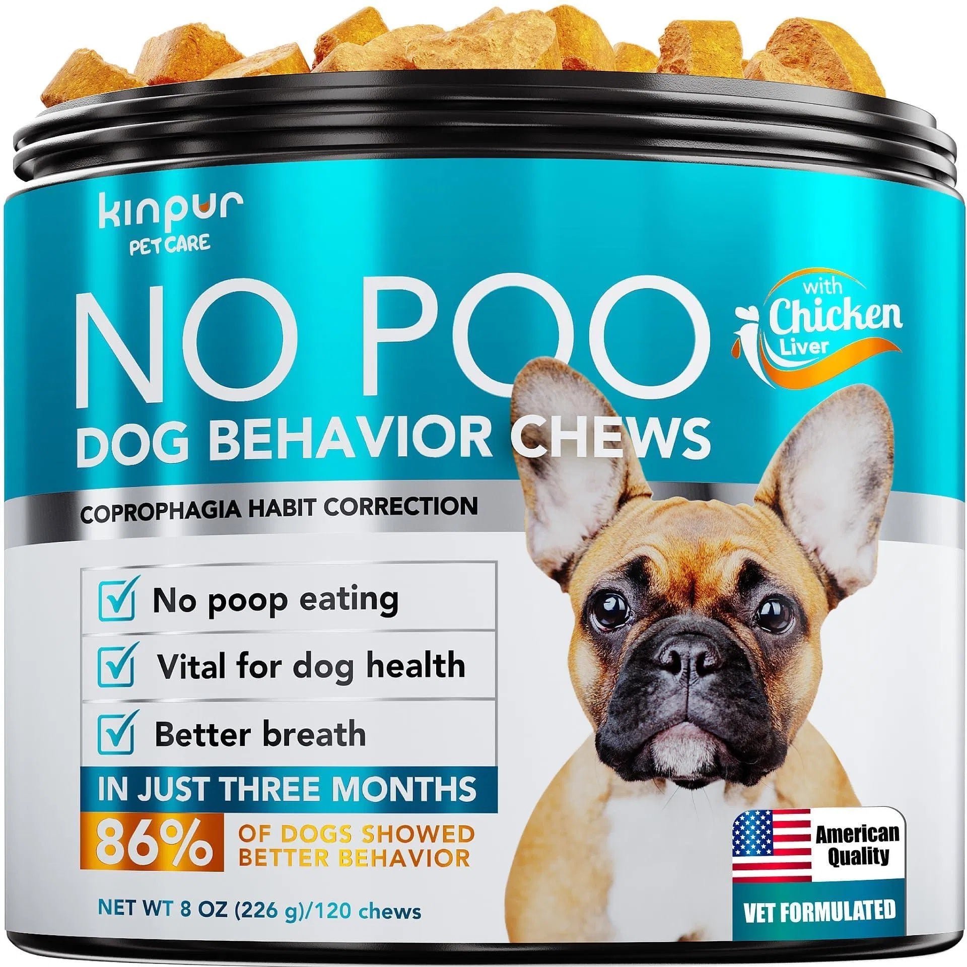No-Poo Chew Treats - Premium Coprophagia Deterrent with Probiotics for Dogs - Woofcuties
