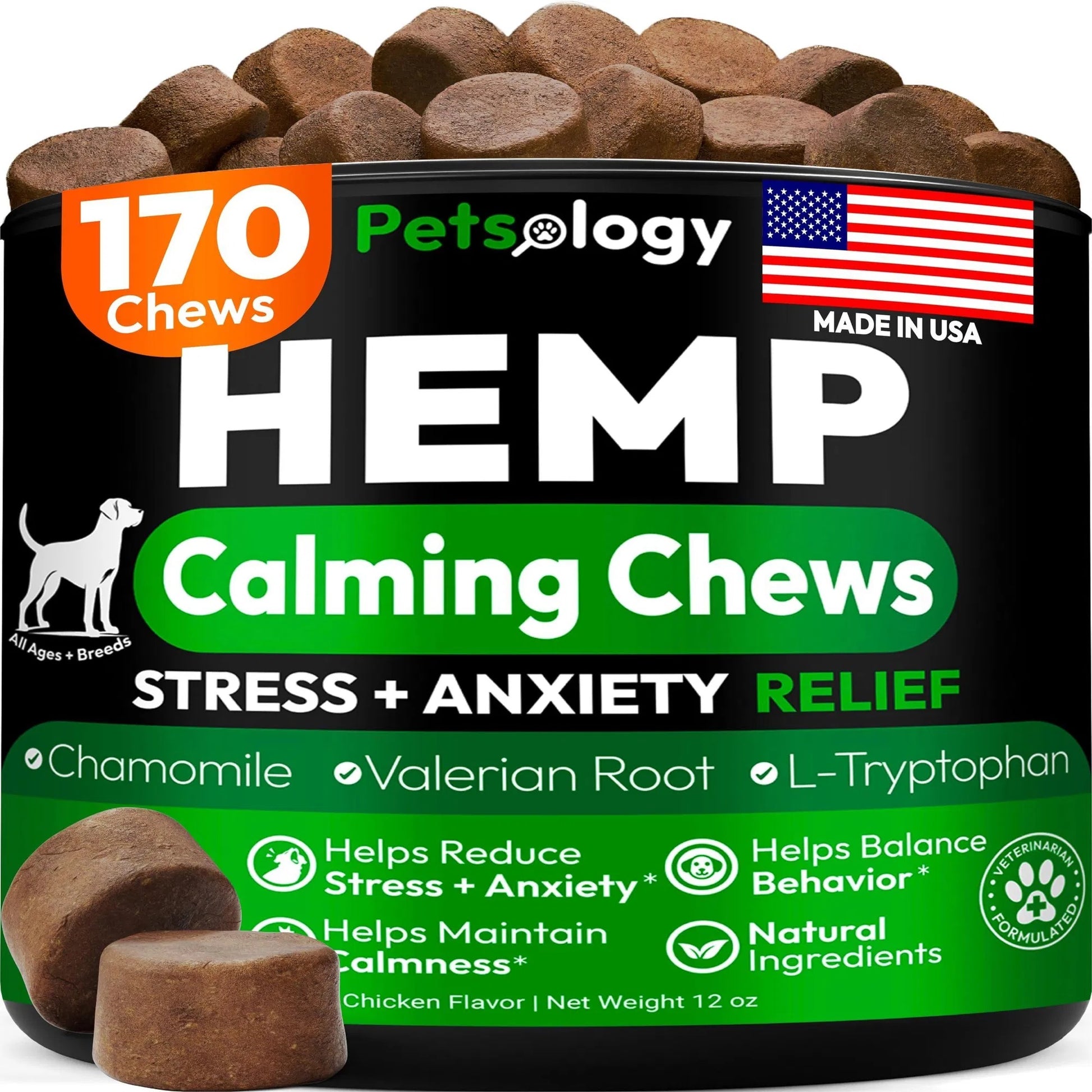 Supreme Hemp Harmony Chews - A Premium Melatonin Stress Relief for Dogs - Woofcuties