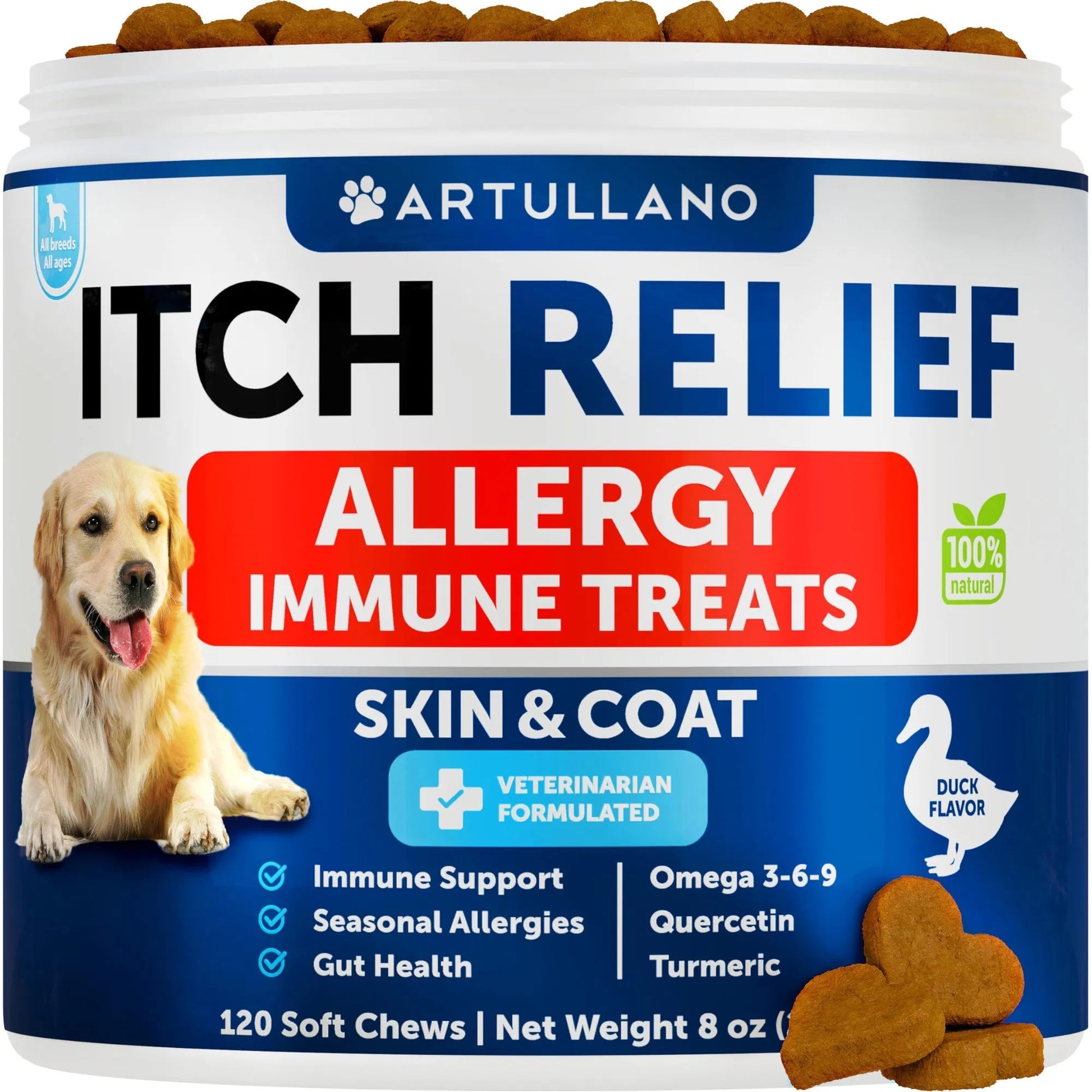Specialty Allergy Relief Chews - Premium Itching Skin Support for Dogs - Woofcuties