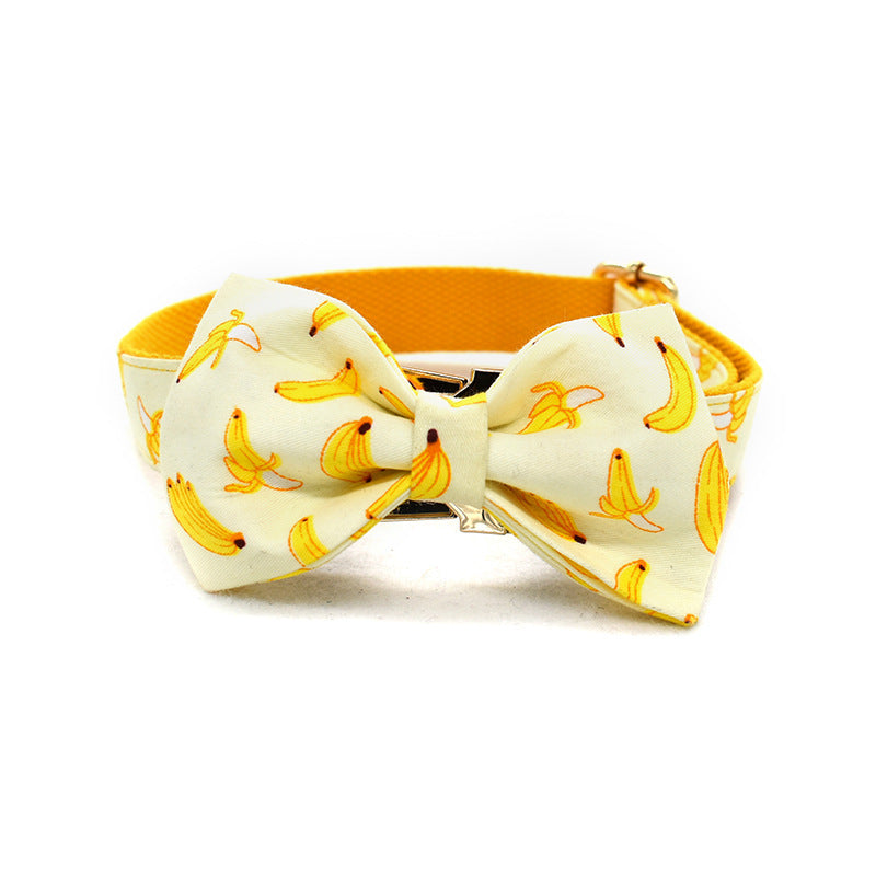 Sunny Yellow Banana Pet Collar and Leash Set - Woofcuties
