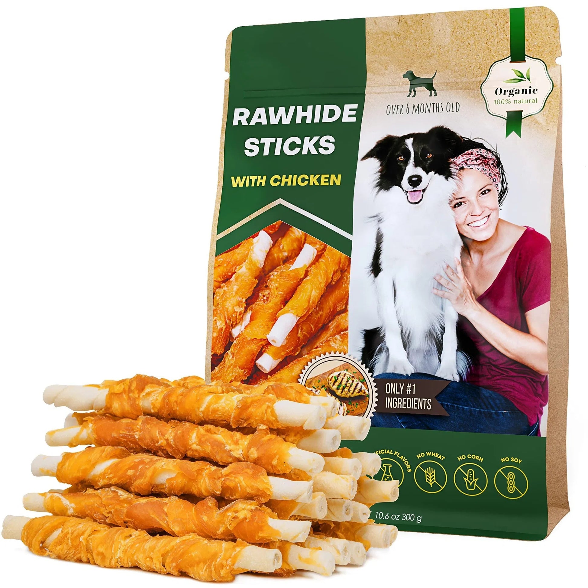Chicken-Wrapped Dog Sticks, Top-Grade Chew Treats - Woofcuties
