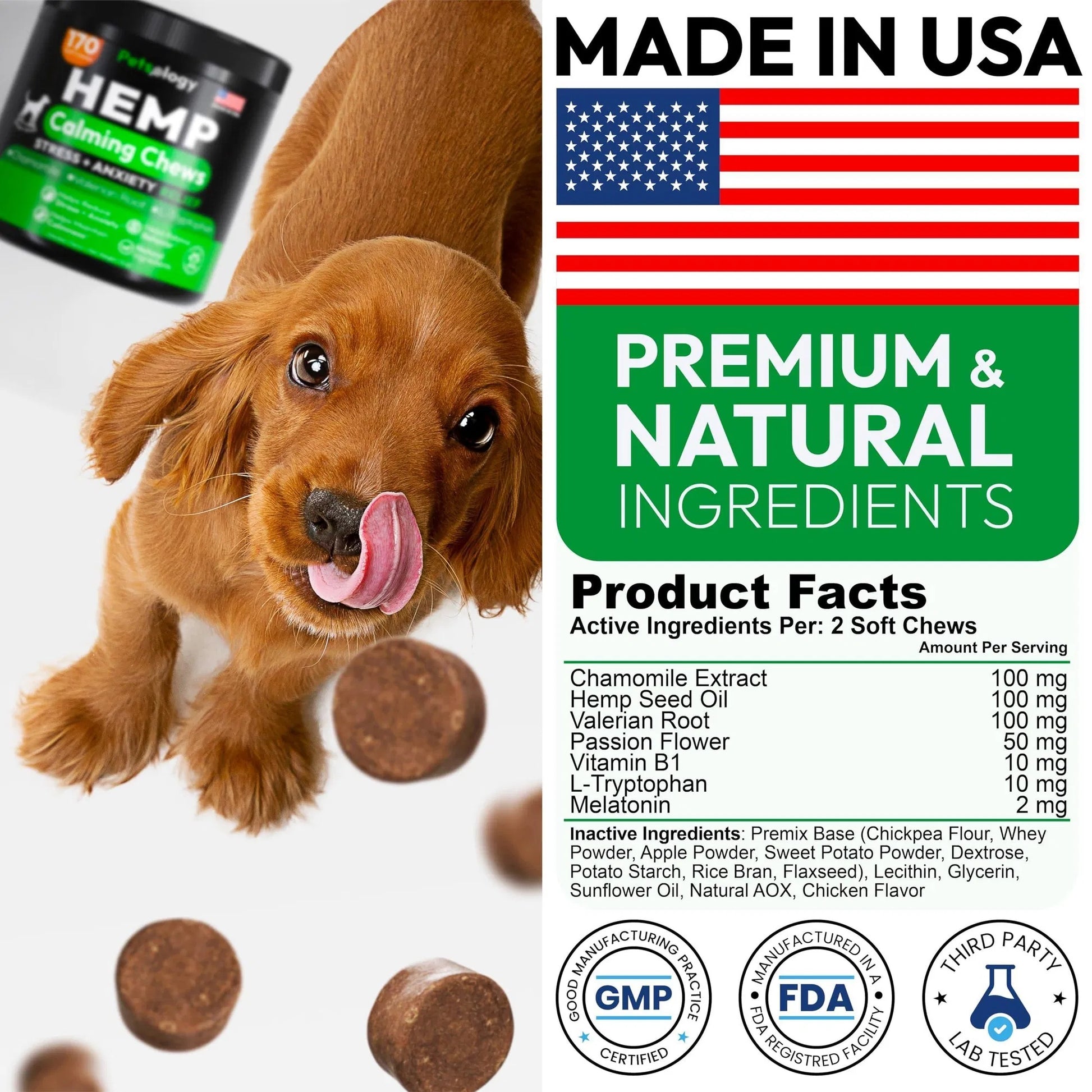 Supreme Hemp Harmony Chews - A Premium Melatonin Stress Relief for Dogs - Woofcuties