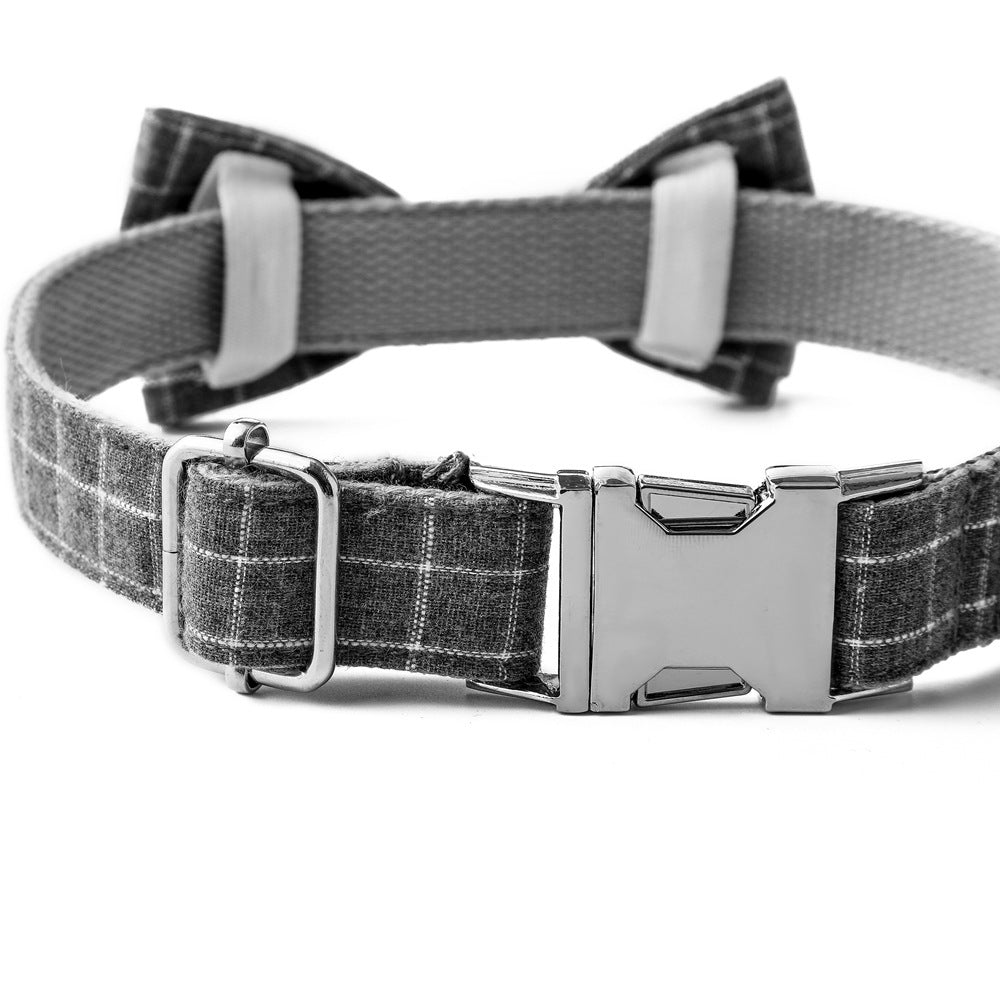 Opulent British Plaid Alloy Dog Collar - Woofcuties