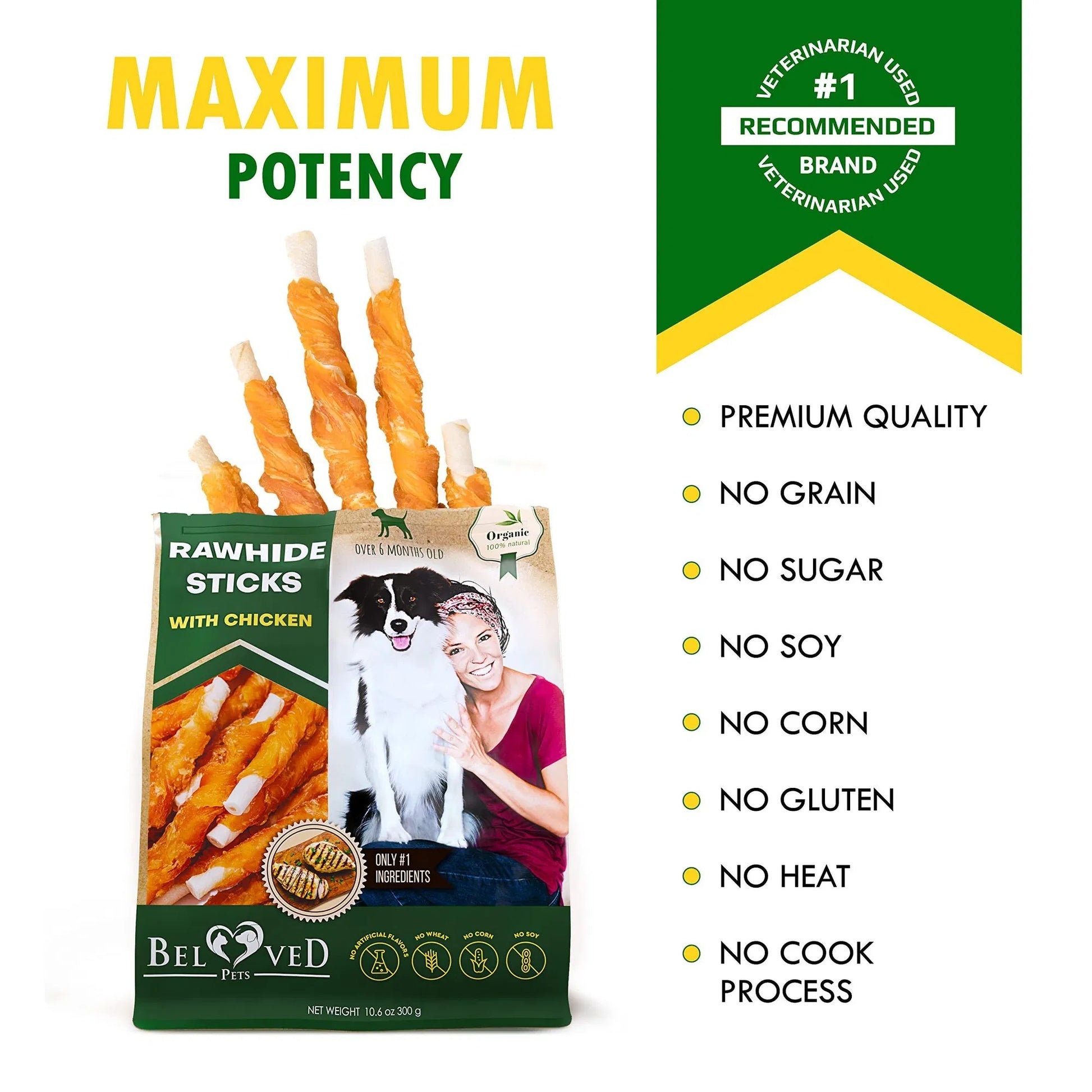 Chicken-Wrapped Dog Sticks, Top-Grade Chew Treats - Woofcuties