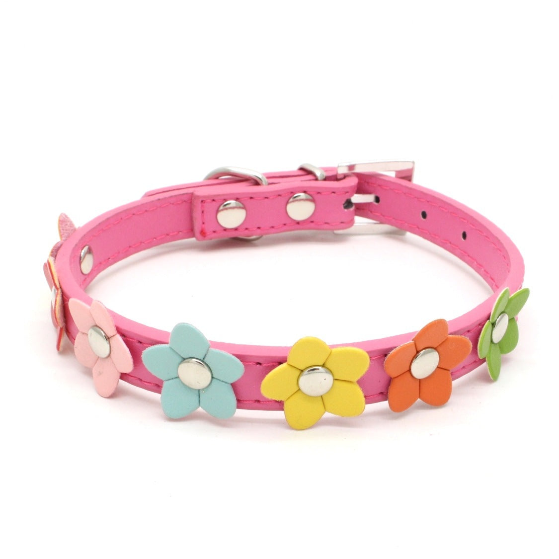 Charming Flower PU Pet Collar - Woofcuties
