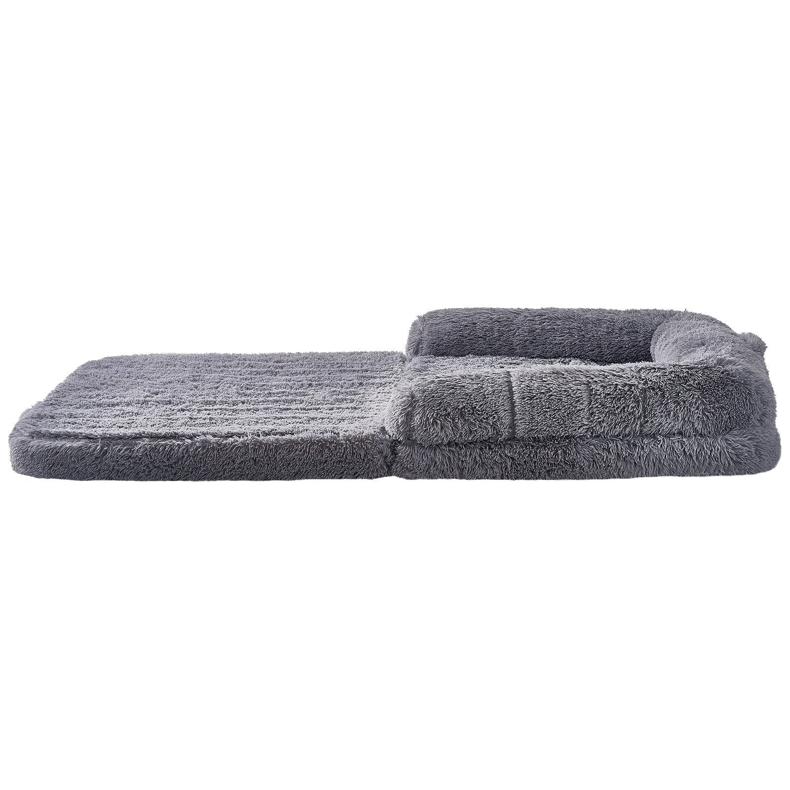 Grandiose Human-Size Pet Haven - Lavish 72x48x10in Washable Velvet Bed - Woofcuties