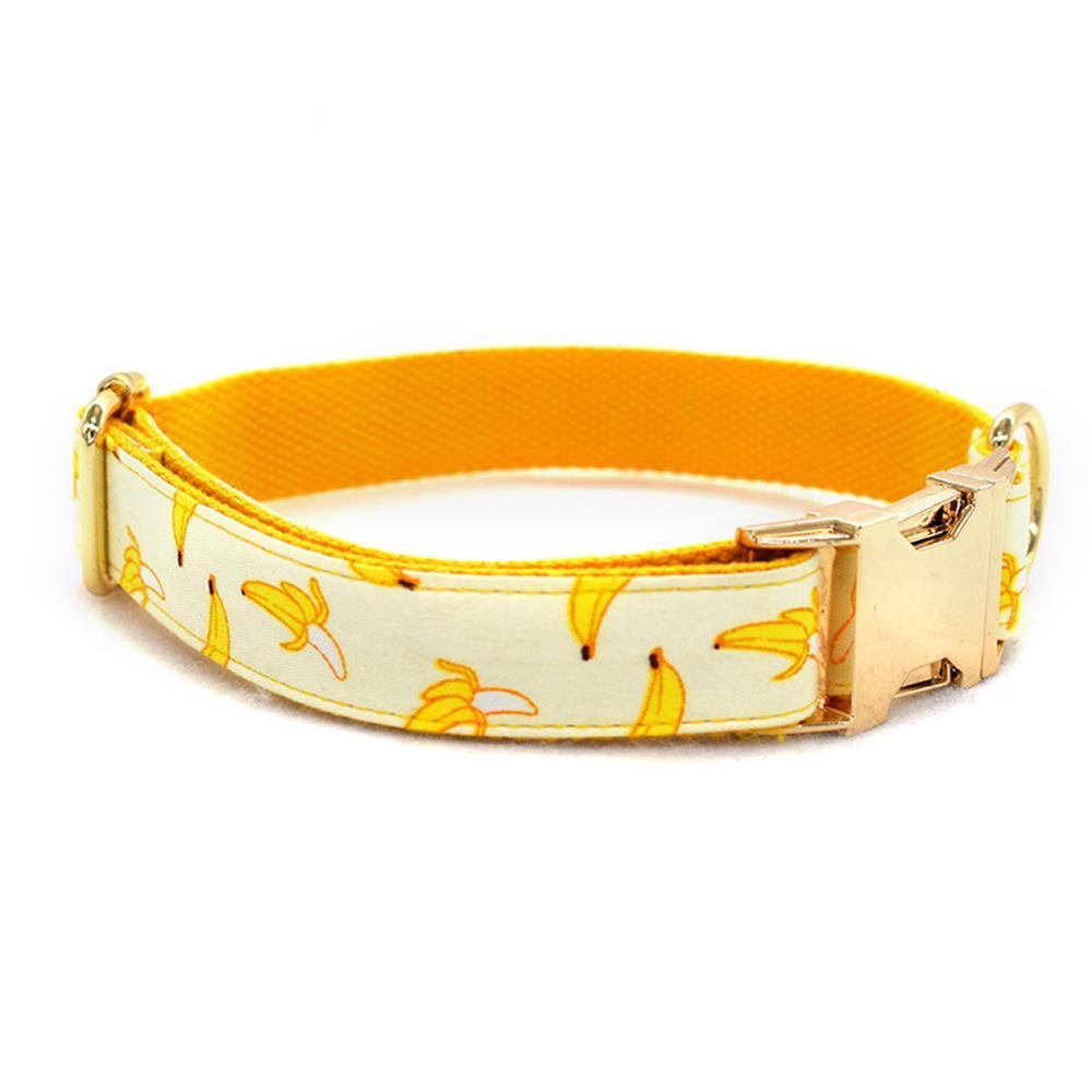 Sunny Yellow Banana Pet Collar and Leash Set - Woofcuties