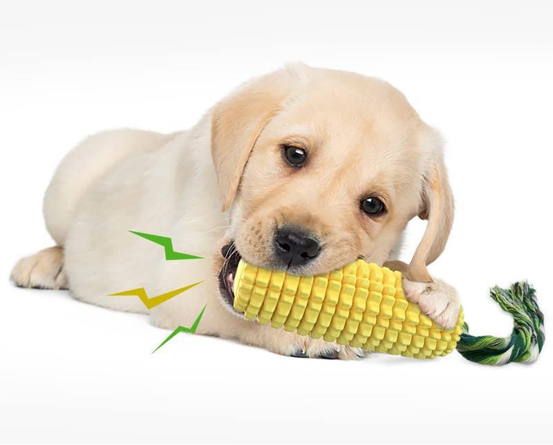 Corn Stick Chew Toy - Squeaky Rope Toy for Small to Large Breeds - Woofcuties