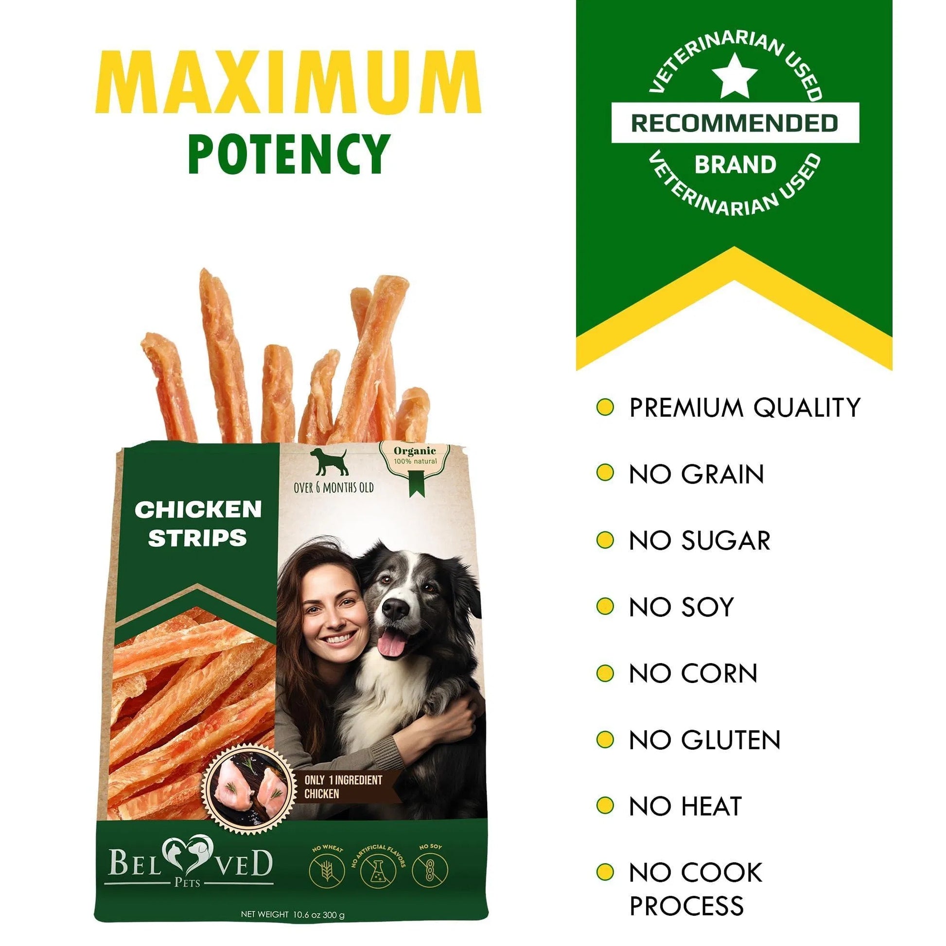 Chicken Strips Dog Treats - Premium Human-Grade Meat Sticks - Woofcuties