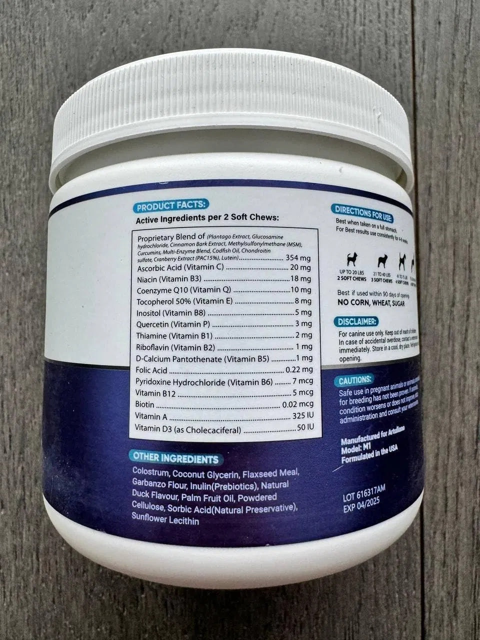 Elite Multivitamin Chewable - Premium 20-in-1 Dog Vitamins with Glucosamine - Woofcuties