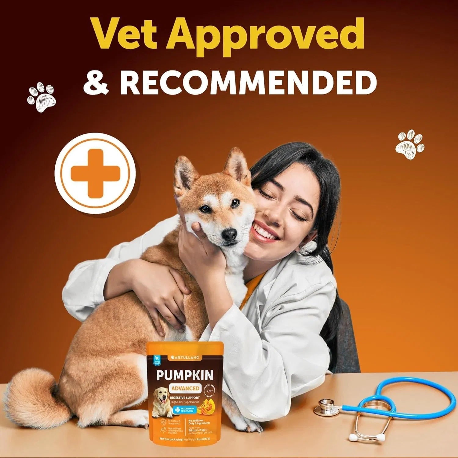 Pumpkin Powder for Dogs - Premium Digestive Fiber Support - Woofcuties