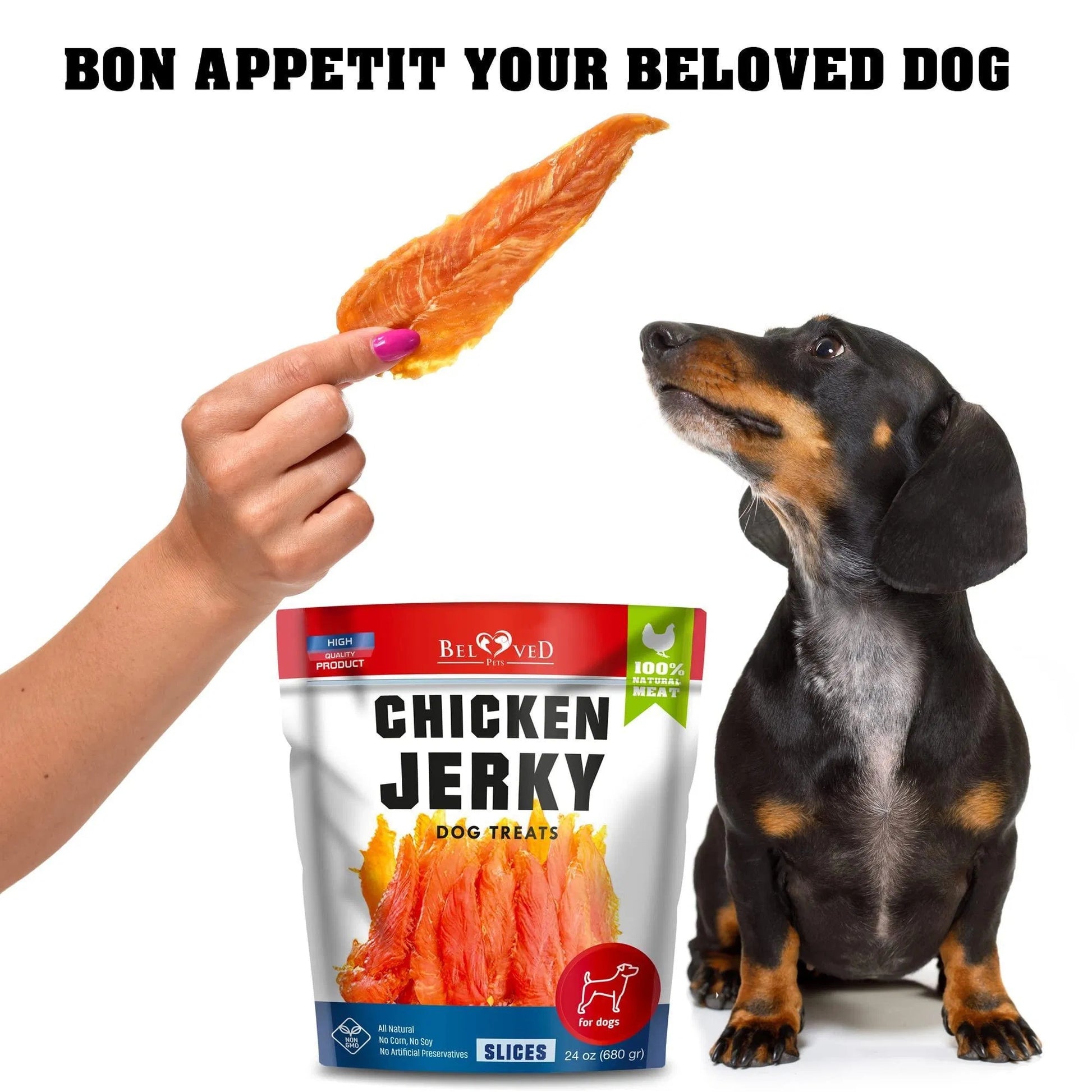 Chicken Jerky Dog Treats - Premium Human-Grade High-Protein Chews - Woofcuties
