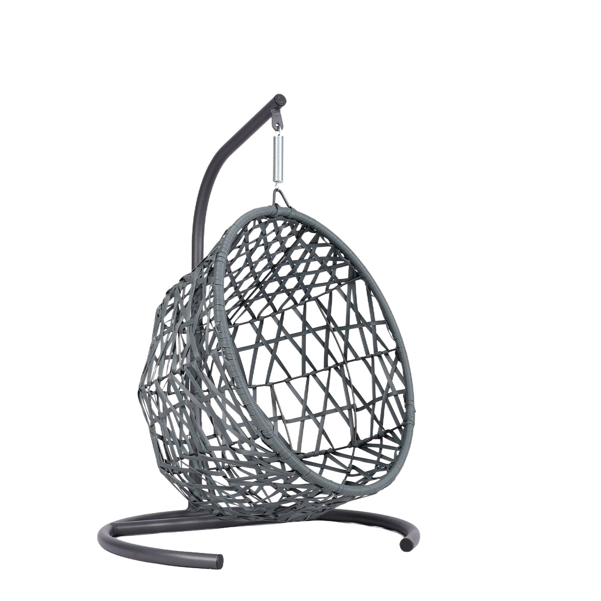 Cat Swing Bed - Plush Rattan-Look Egg Chair with Sumptuous Cushion - Woofcuties
